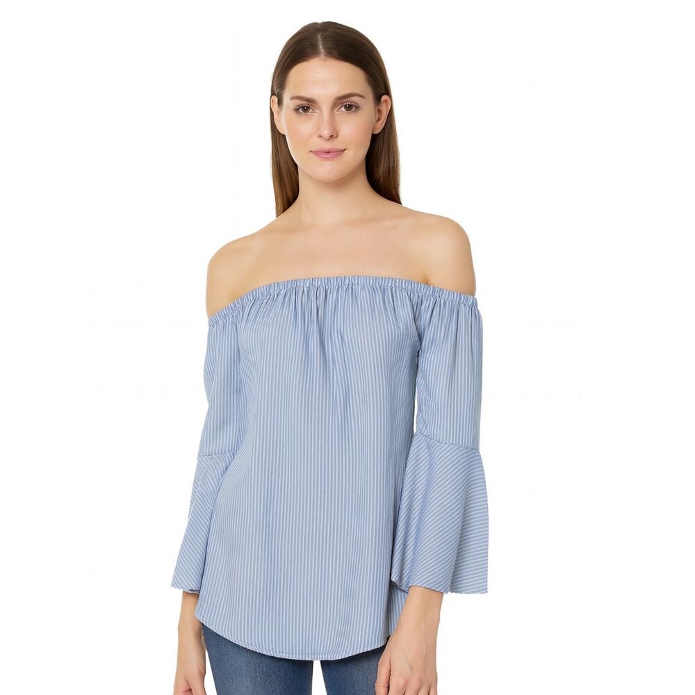 Beach Lunch Lounge Off Shoulder Bell Sleeve Top Medium 100% lyocell‎ (2916)